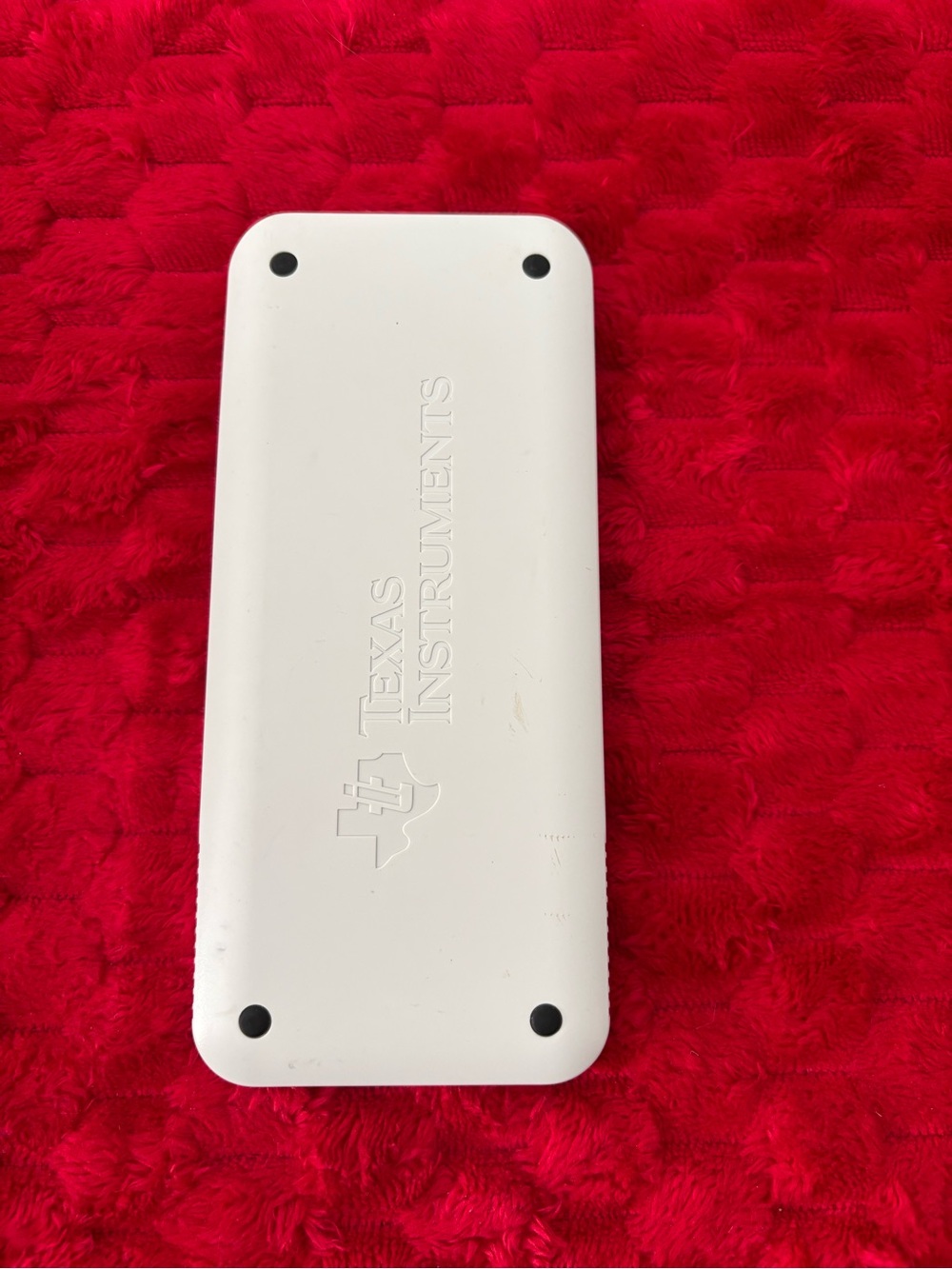 Texas Instruments White Calculator Cover with Black Feet